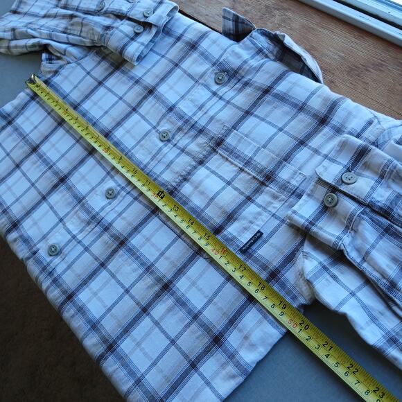 Columbia Men's Vapor Ridge™ III Long Sleeve Shirt Small cream plaid button down - Picture 6 of 10